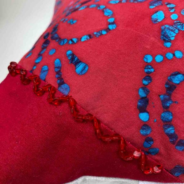 Bejewelled Red Cushion Cover 5
