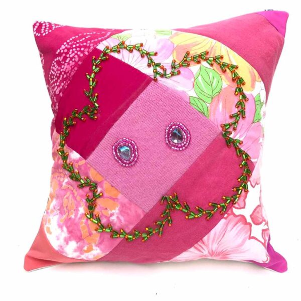 Curvyflower Pinks Cushion Cover 1