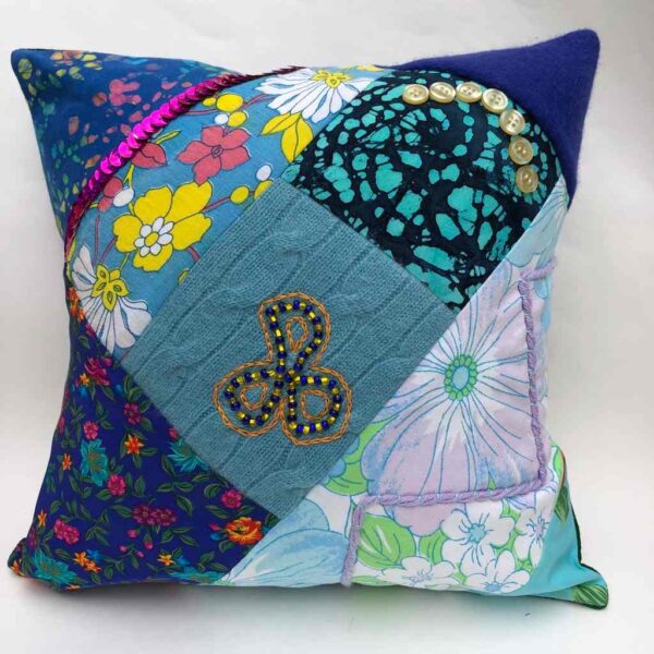 Flowery Blues Cushion Cover 1