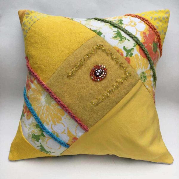 Glittery Yellows Cushion Cover 1