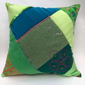 Green Textures Cushion Cover 1