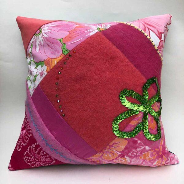 Greenflower Pinks Cushion Cover 1