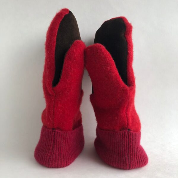 Red Blue Cashmere Mittens 5