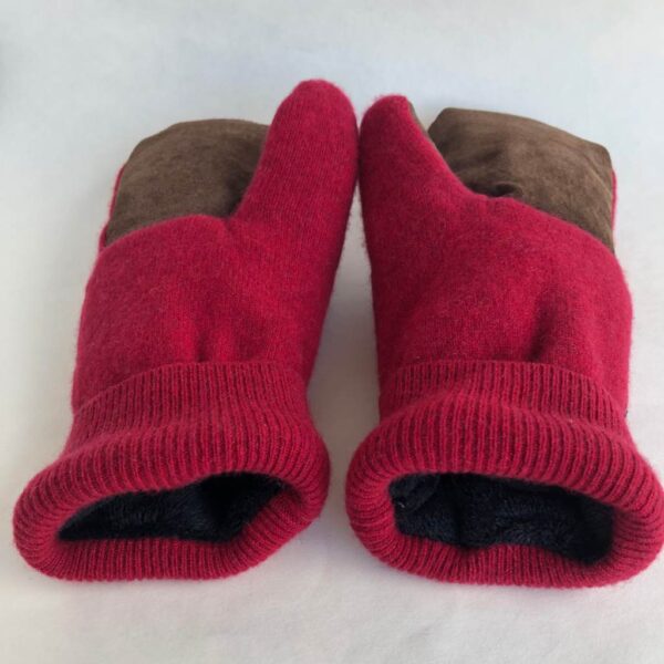 Red Green Cashmere Mittens 2