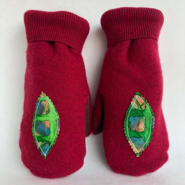 Red Green Cashmere Mittens 4