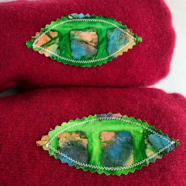 Red Green Cashmere Mittens 6