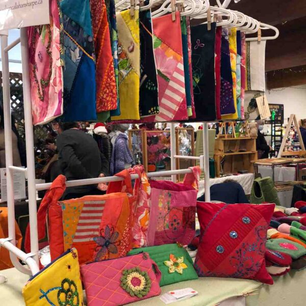 Colourful Bags Cushion Covers Upcycled Natural Fabrics