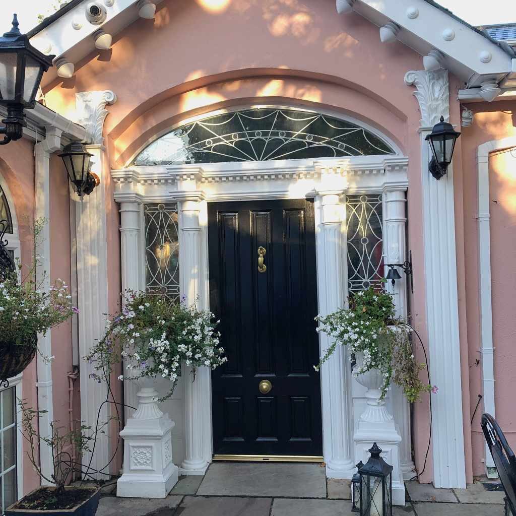 Door on Pink Georgian House Donnybrook Dublin Ireland