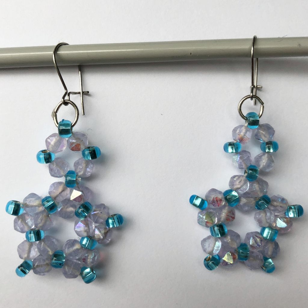 Dancing Waves Beaded Earrings 1