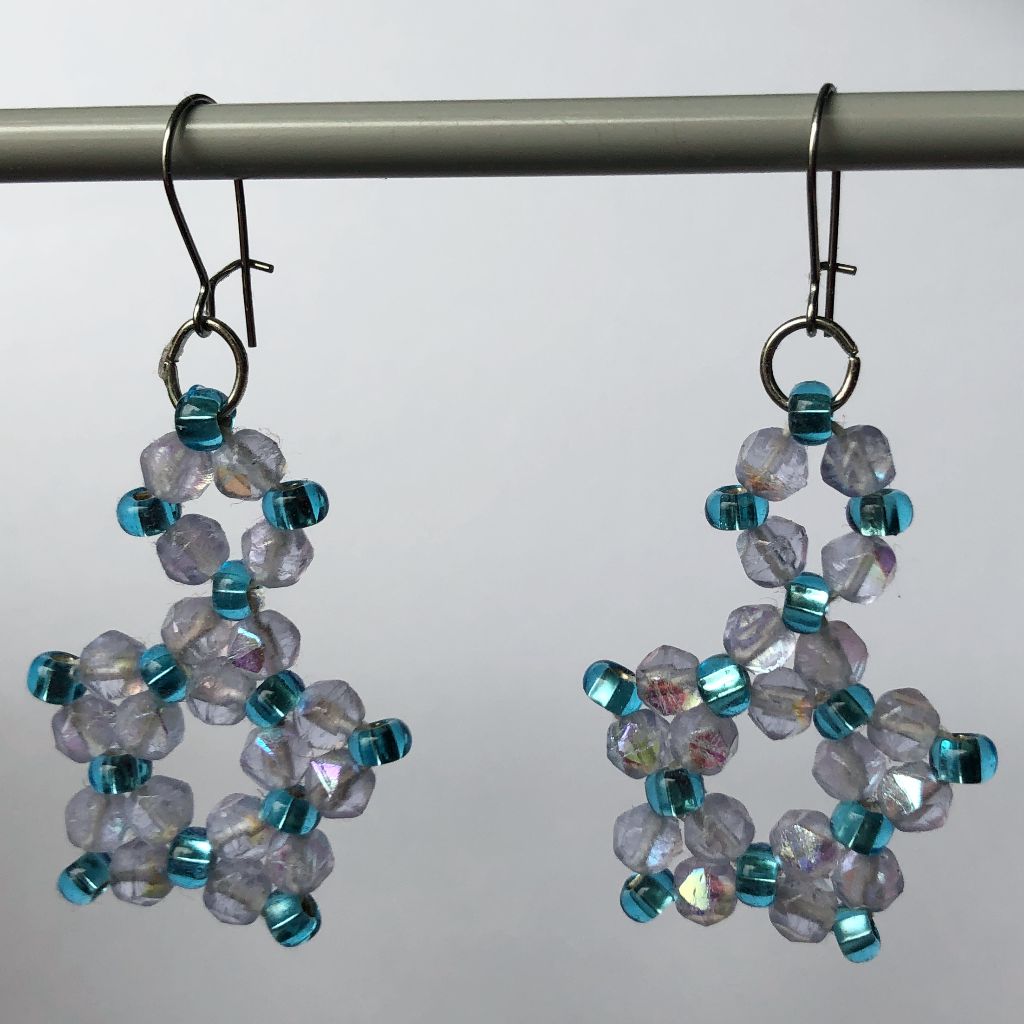 Dancing Waves Beaded Earrings 2