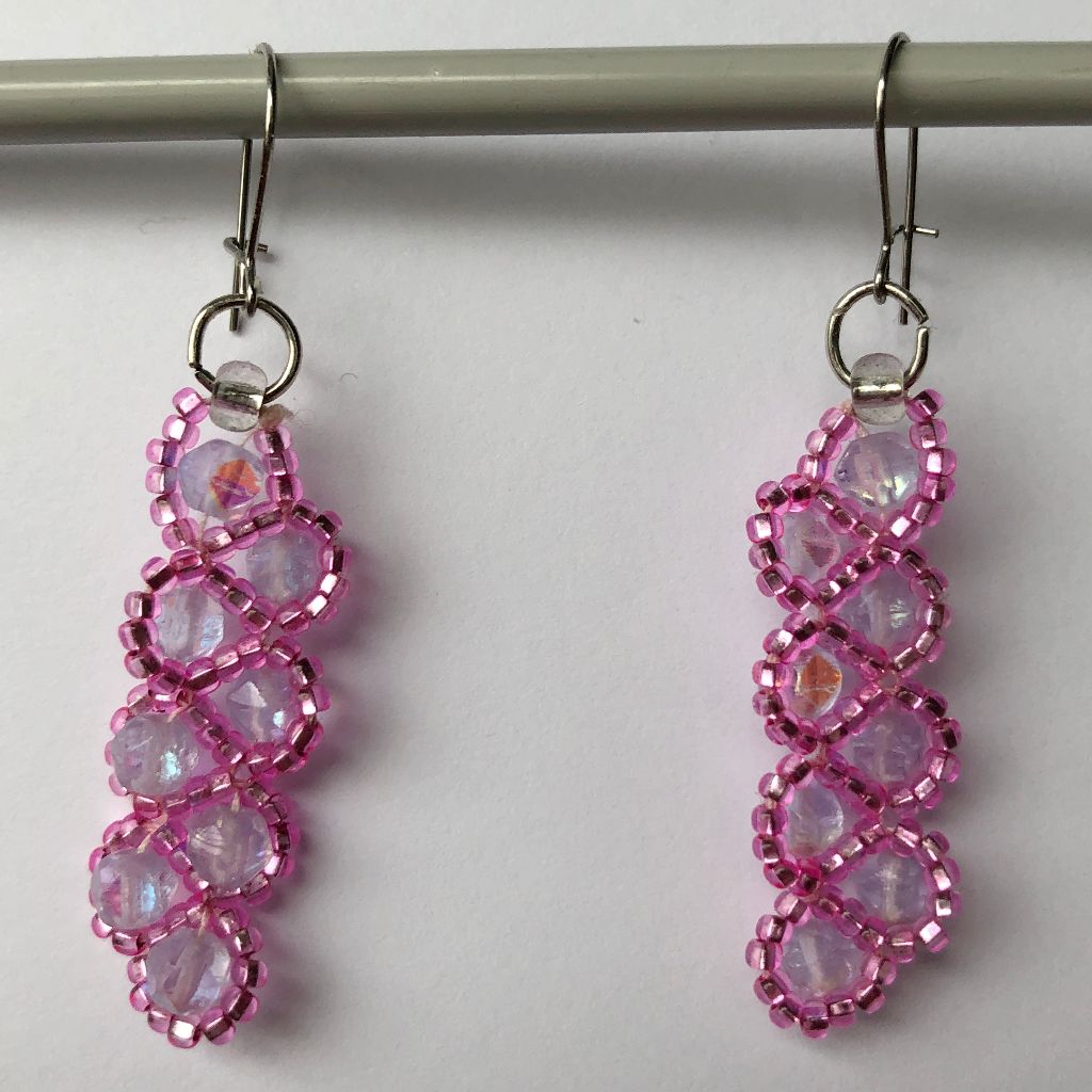 Glittering Blushes Beaded Earrings 1