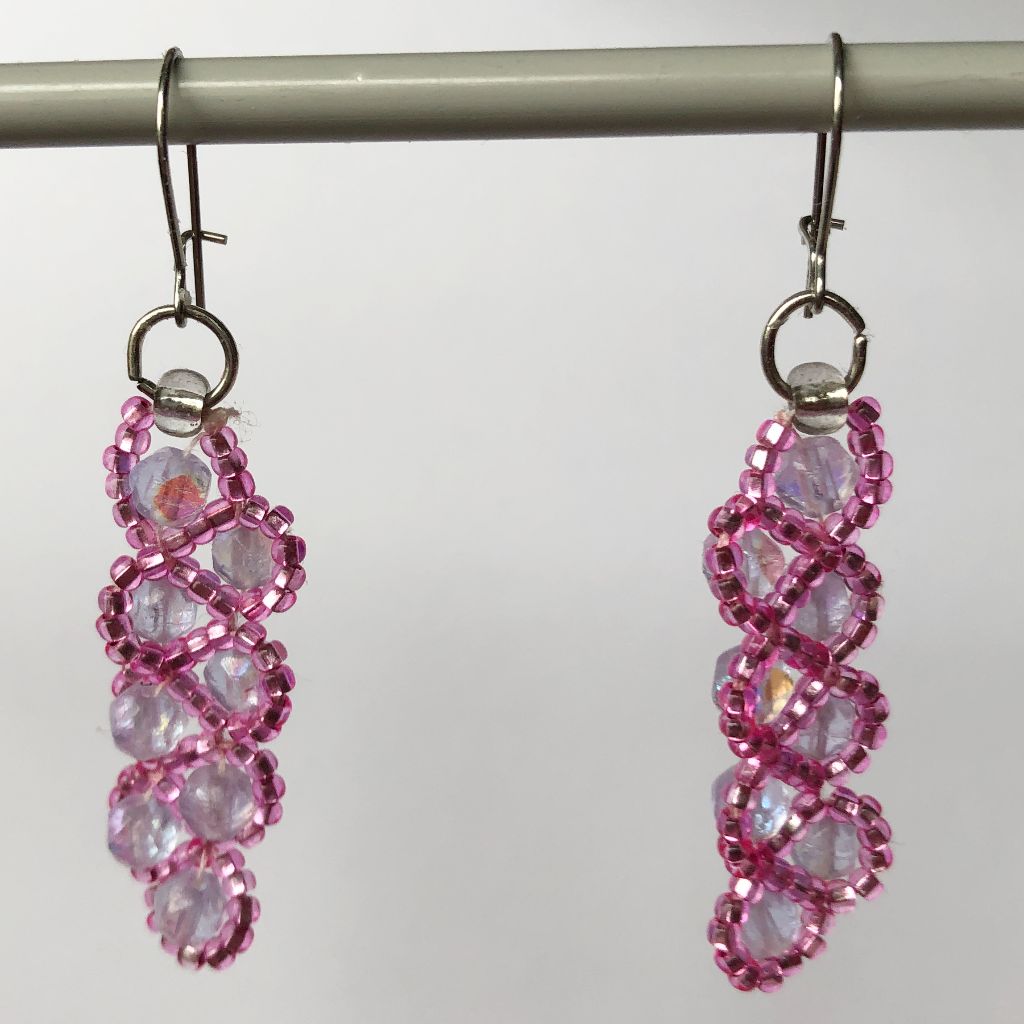 Glittering Blushes Beaded Earrings 2