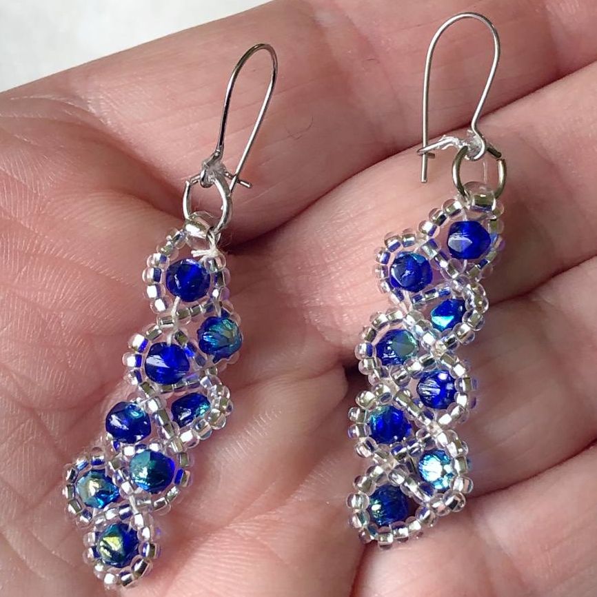 Wild Blueberries Beaded Earrings 3